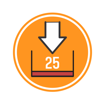 Mínimo de 25 unidades.